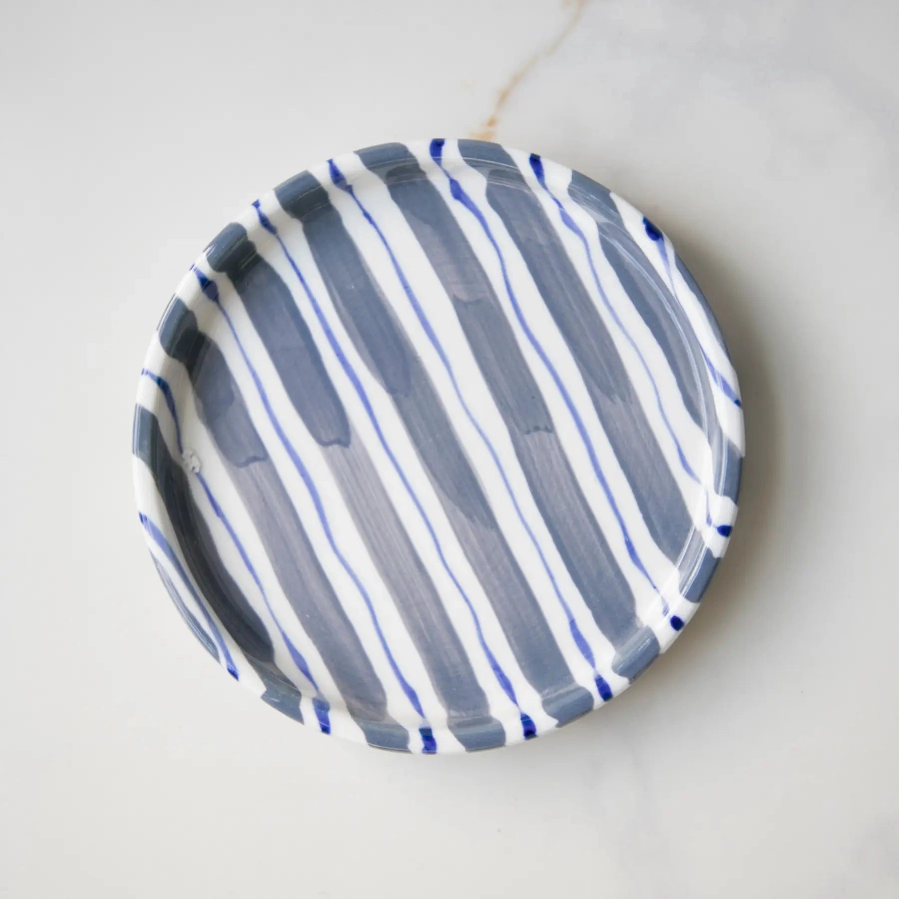 Simple Striped Artisanal 5" Small Plates - Rustike Home