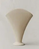 Sculptural Ivory Porcelain Vase – Modern Flared Design