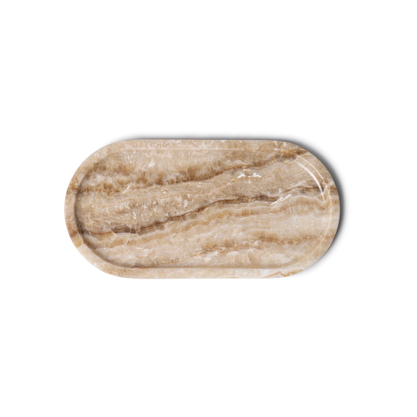 Onyx Natural Marble Oval Tray - Rustike Home