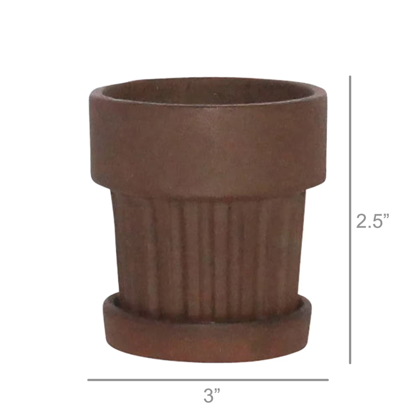 Dark Brown Terracotta "Basque" Planter Pot for Plants and Home Decor - Rustike Home