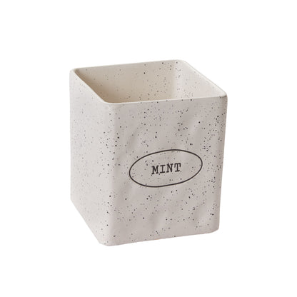 Off White Herb Pots "Aromas" Planter Pot Compote for Plants | Home Decor - Rustike Home