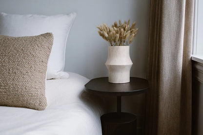 Natural Travertine Geometric Round Vase