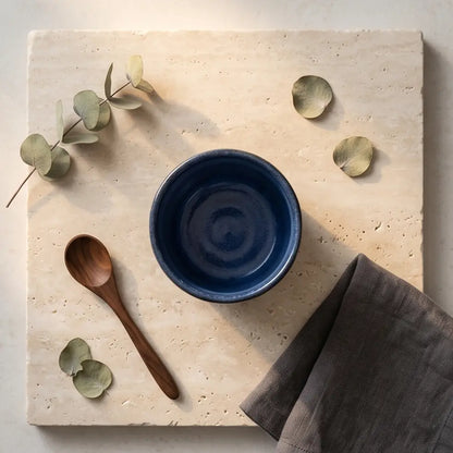 Rustic Blue Ceramic Tumbler, Mug, Artisan Handmade