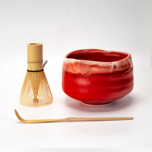 Matcha Set "Coral" Porcelain Latte Bowl - Whisk and Spout