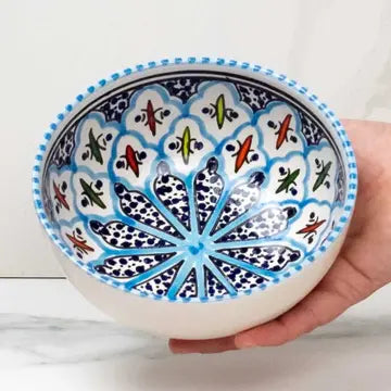 Rosette Hand-Painted Ceramic Cereal & Soup Bowl