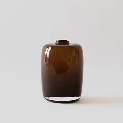 Verona Tall Brown Mouth-Blown Glass Vase