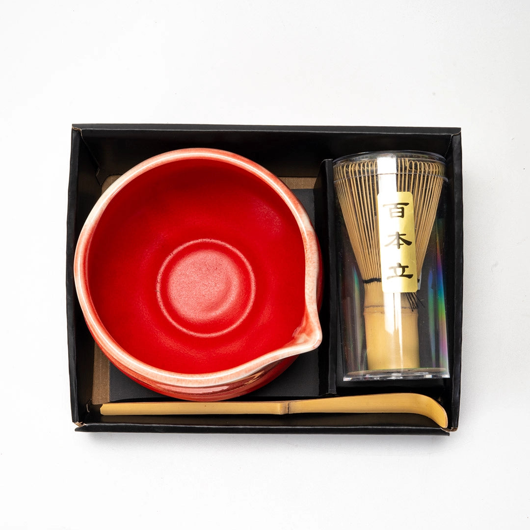Matcha Set "Coral" Porcelain Latte Bowl - Whisk and Spout