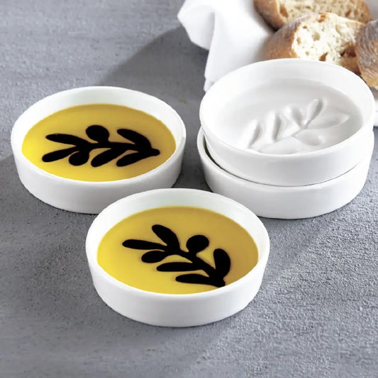Olive Oil & Balsamic Vinegar Dipping Dishes – Set of 4
