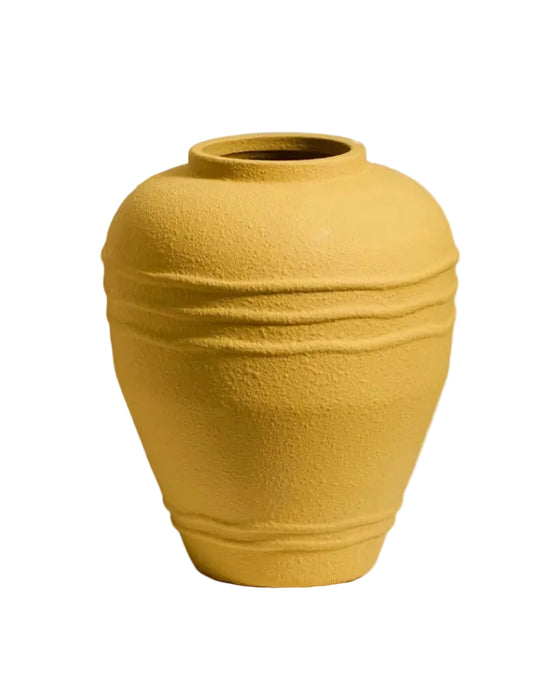 Cement "Ochre" Vase Home Decor - Rustike Home