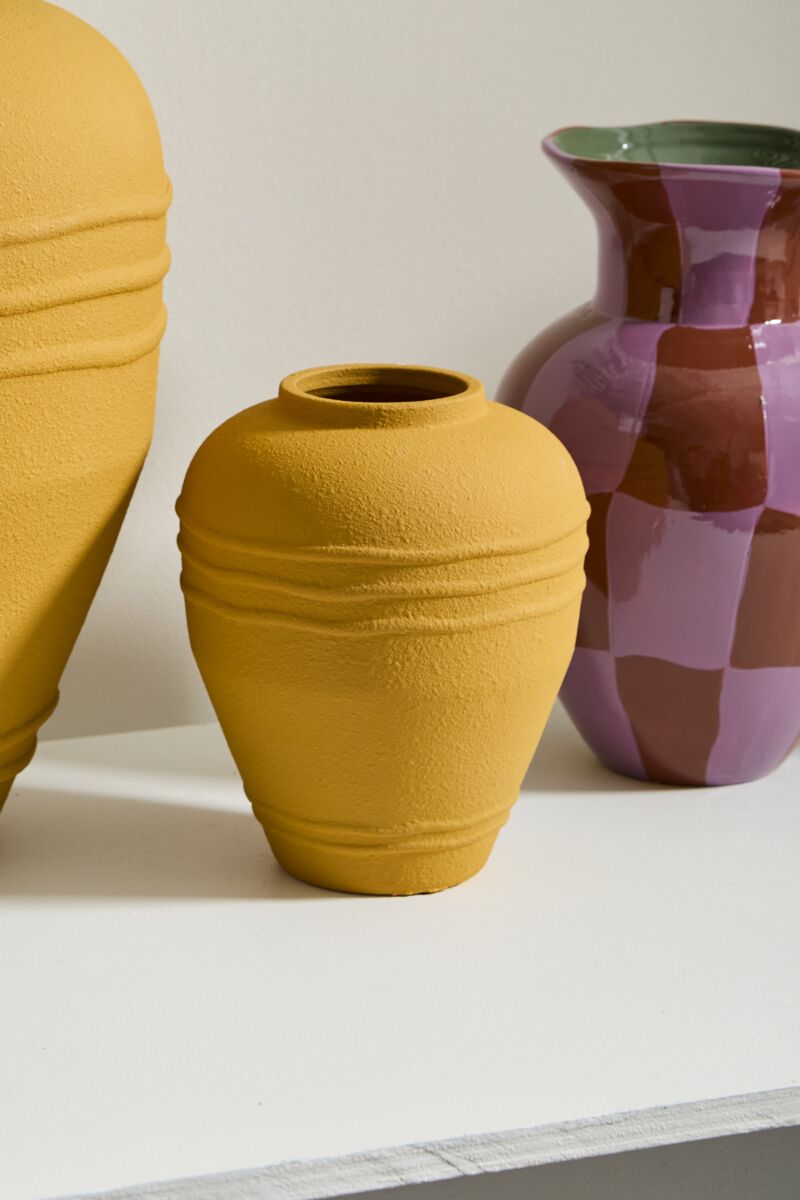 Cement "Ochre" Vase Home Decor - Rustike Home
