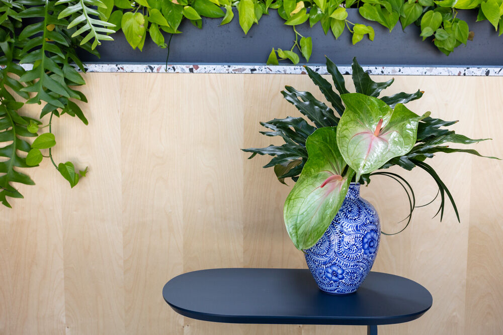 Round White & Blue "Leonor" Vase | Home Decor