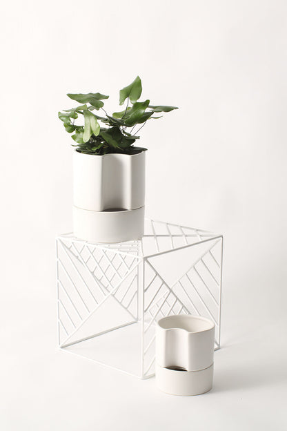 Jett Pot  White, Black Planter Pot for Plants | Home Decor - Rustike Home