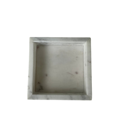 White Marble Small Tray | Home Art - Rustike Home