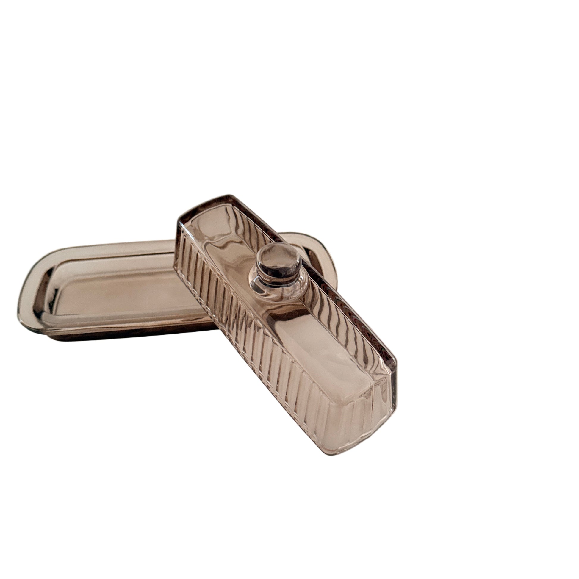 Glass Butter Dish w/Lid| Home Decor - Rustike Home