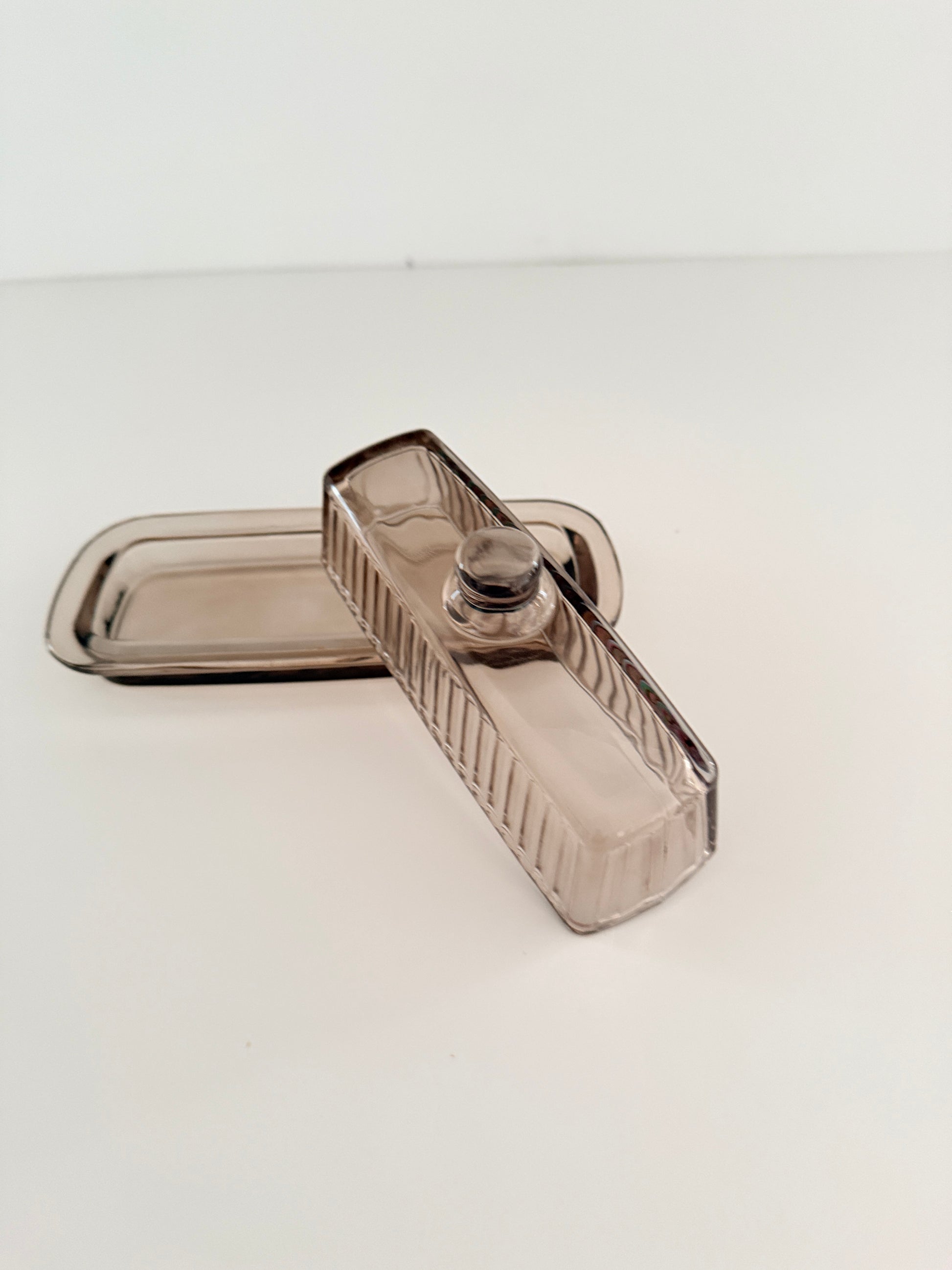 Glass Butter Dish w/Lid| Home Decor - Rustike Home