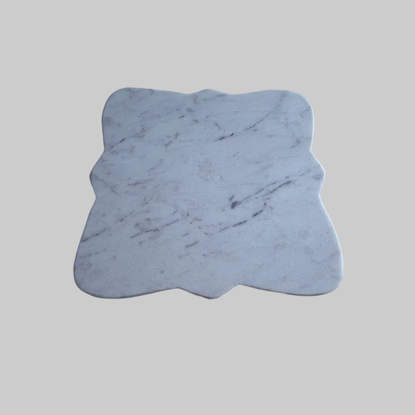 White Square Marble Serving Board Riser  9"
