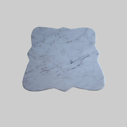 White Square Marble Serving Board Riser  9"