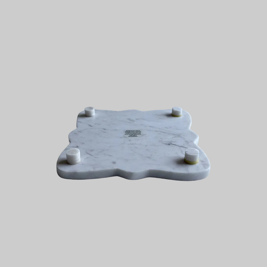 White Square Marble Serving Board Riser  9"
