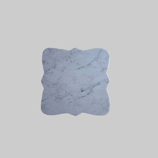 White Square Marble Serving Board Riser  9"