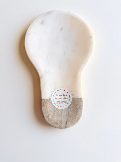 Kitchen Marble & Beige Stone Spoon Rest | Natural Stone - Rustike Home