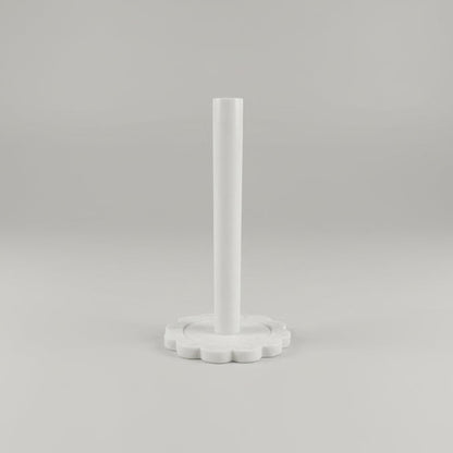 Scalloped White Marble Paper Towel Holder - Rustike Home