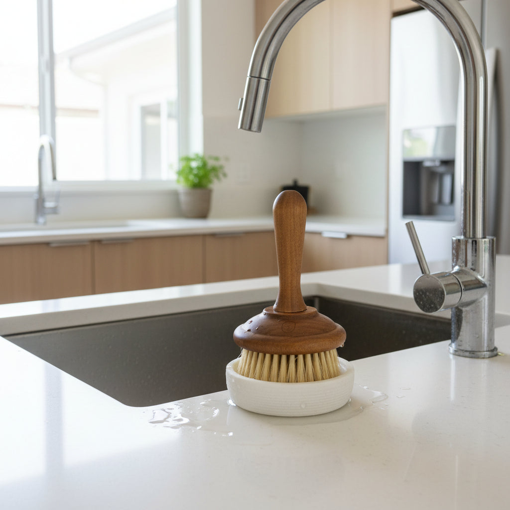 White Marble Soap & Brush Holder