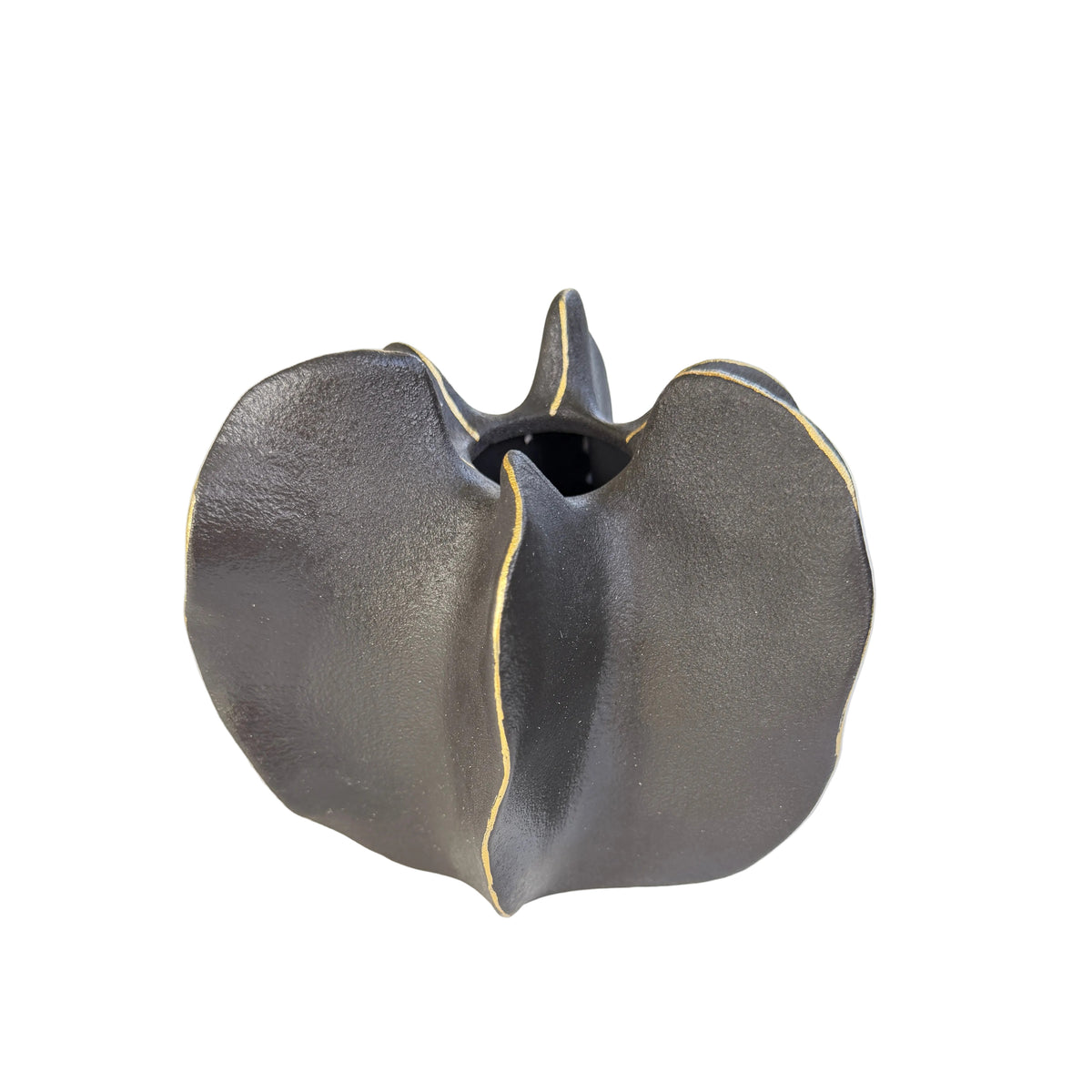 Ceramic Starfruit "Black" Decorative Flower Vase for Home Decor