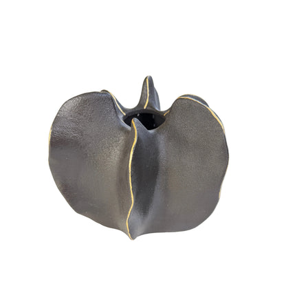 Ceramic Starfruit "Black" Decorative Flower Vase for Home Decor