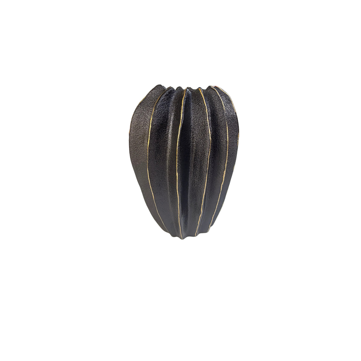 Ceramic Starfruit "Black" Decorative Flower Vase for Home Decor
