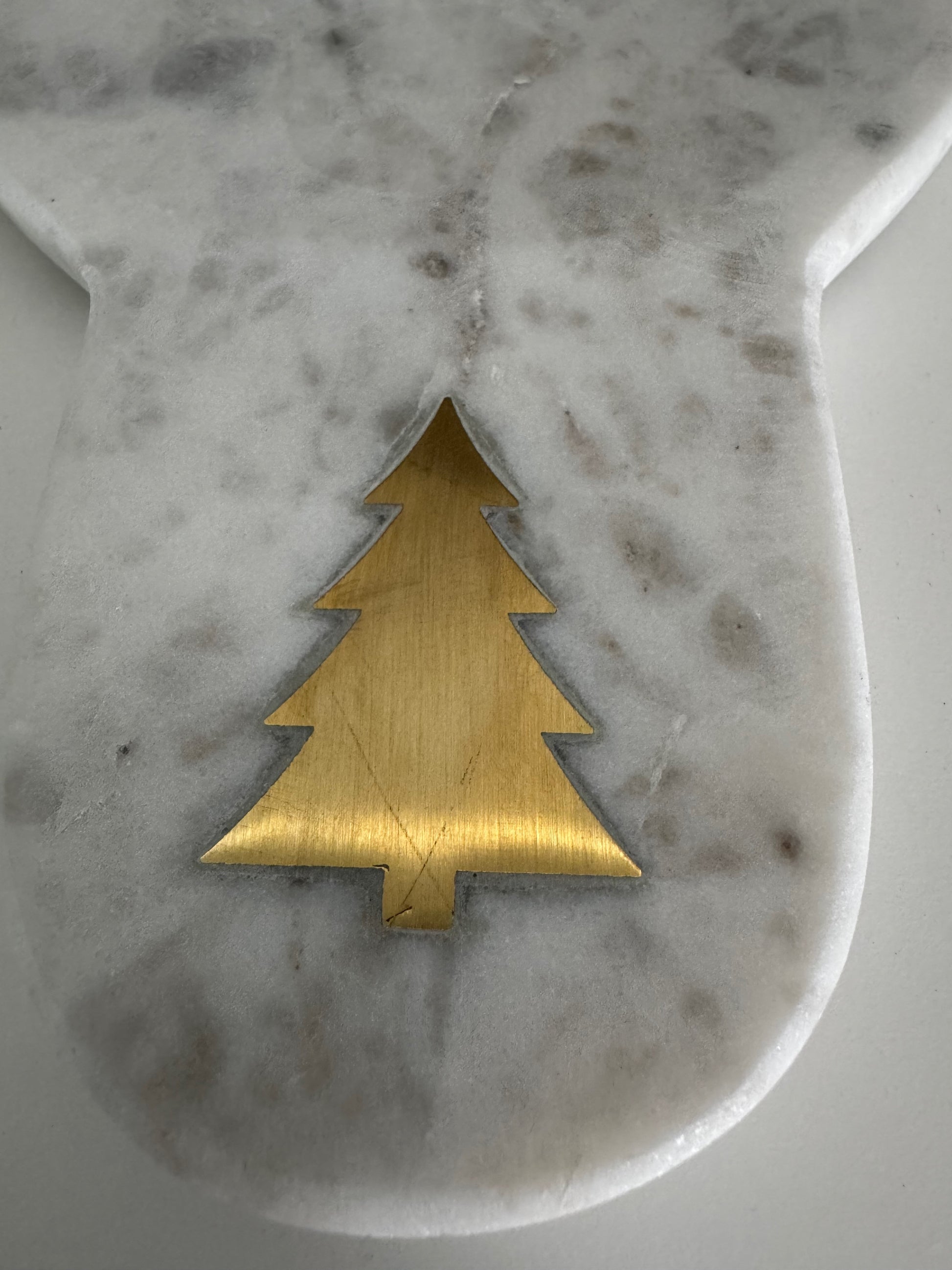 Kitchen Marble Spoon Rest w/Brass Tree| Natural Stone - Rustike Home