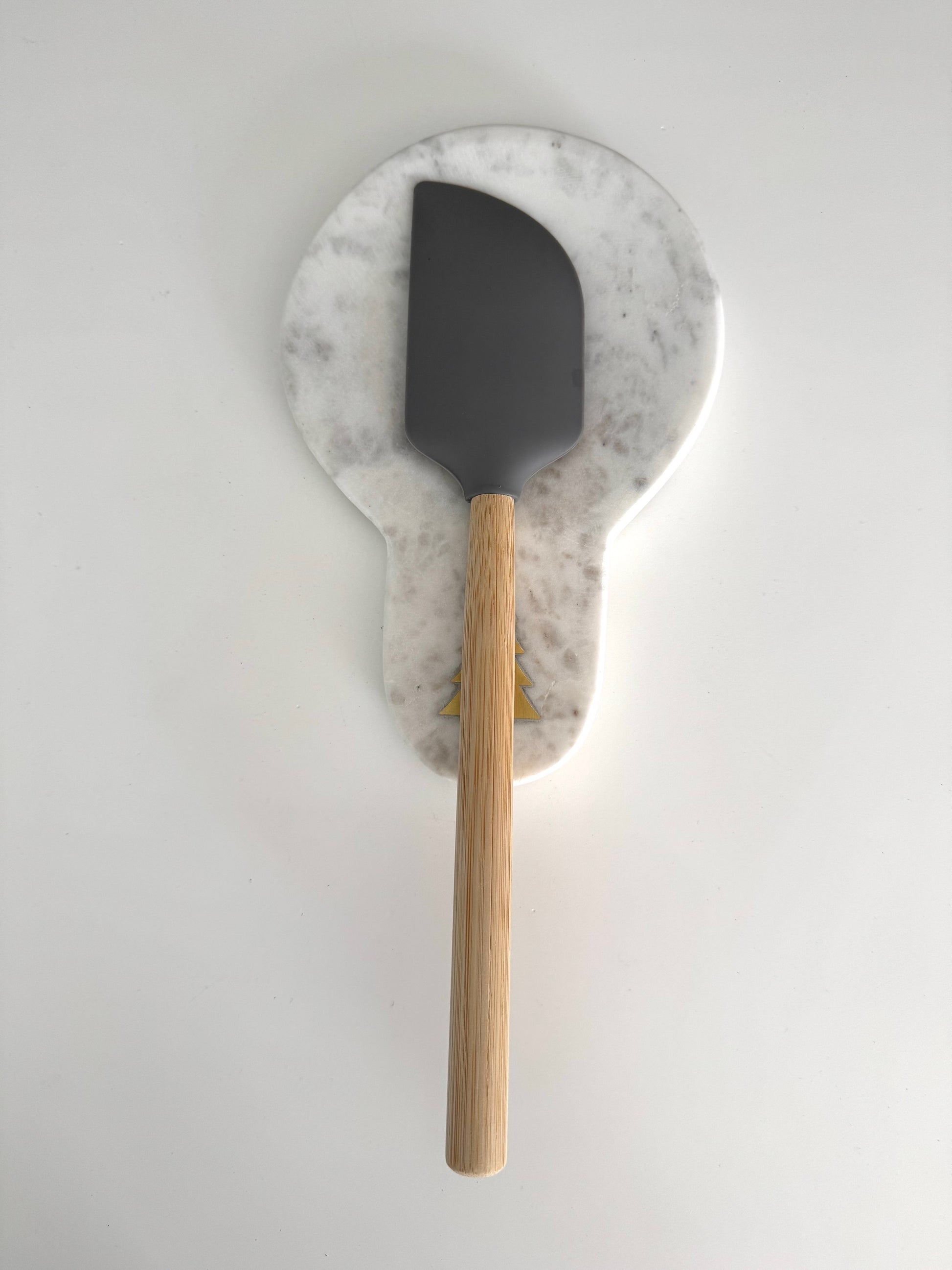 Kitchen Marble Spoon Rest w/Brass Tree| Natural Stone - Rustike Home