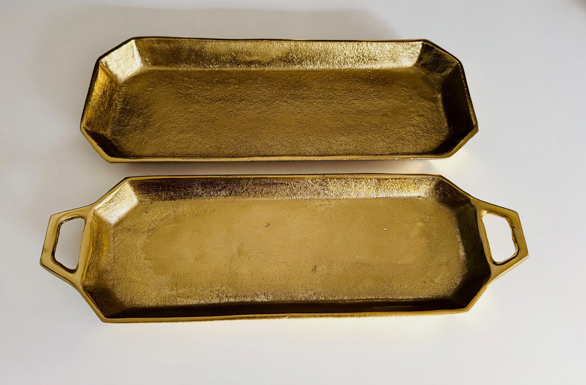 Gold Finish Trays | Home Decor - Rustike Home