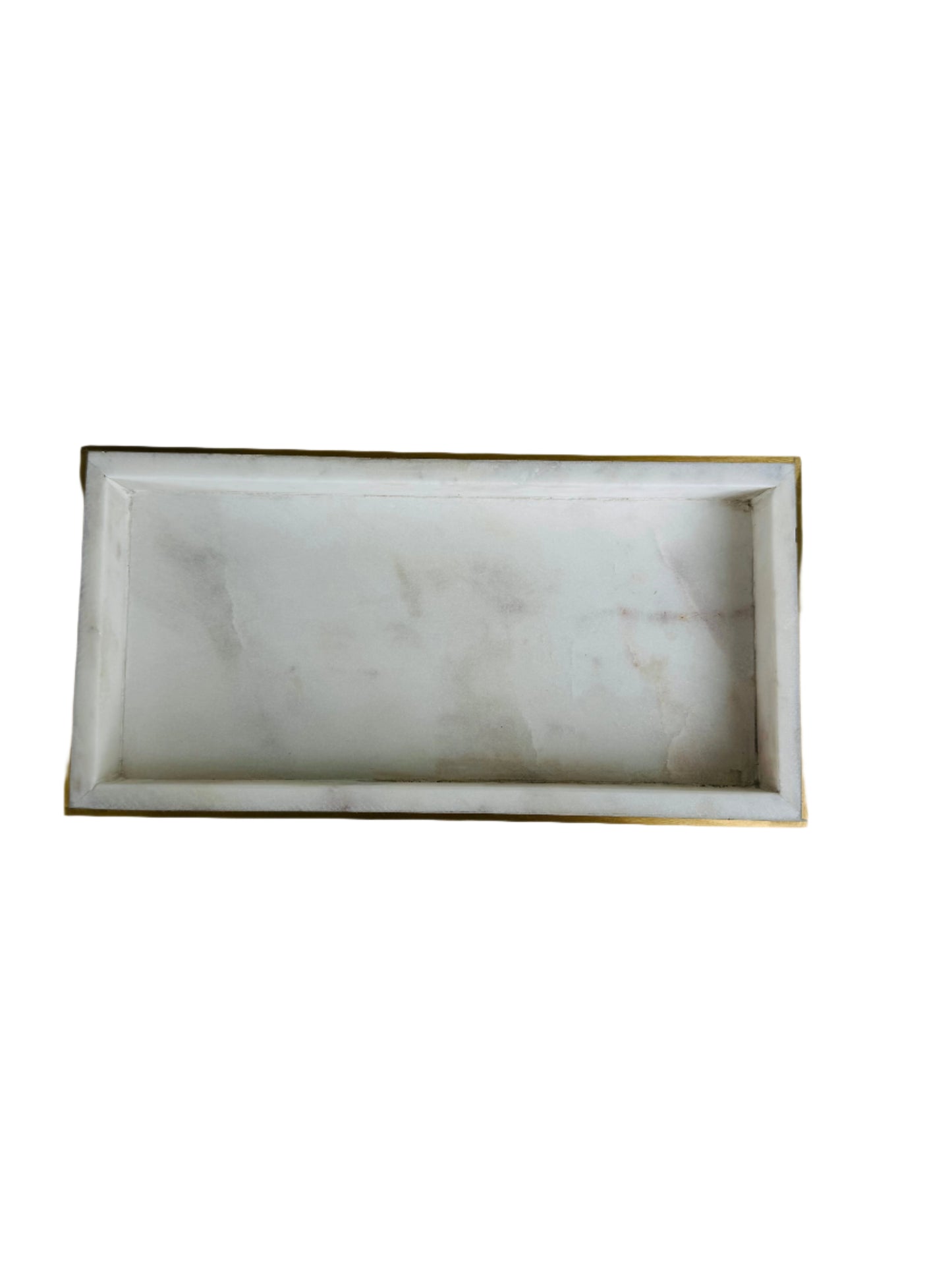 Hand Made Marble & Brass "Lore" Tray | Home Decor - Rustike Home