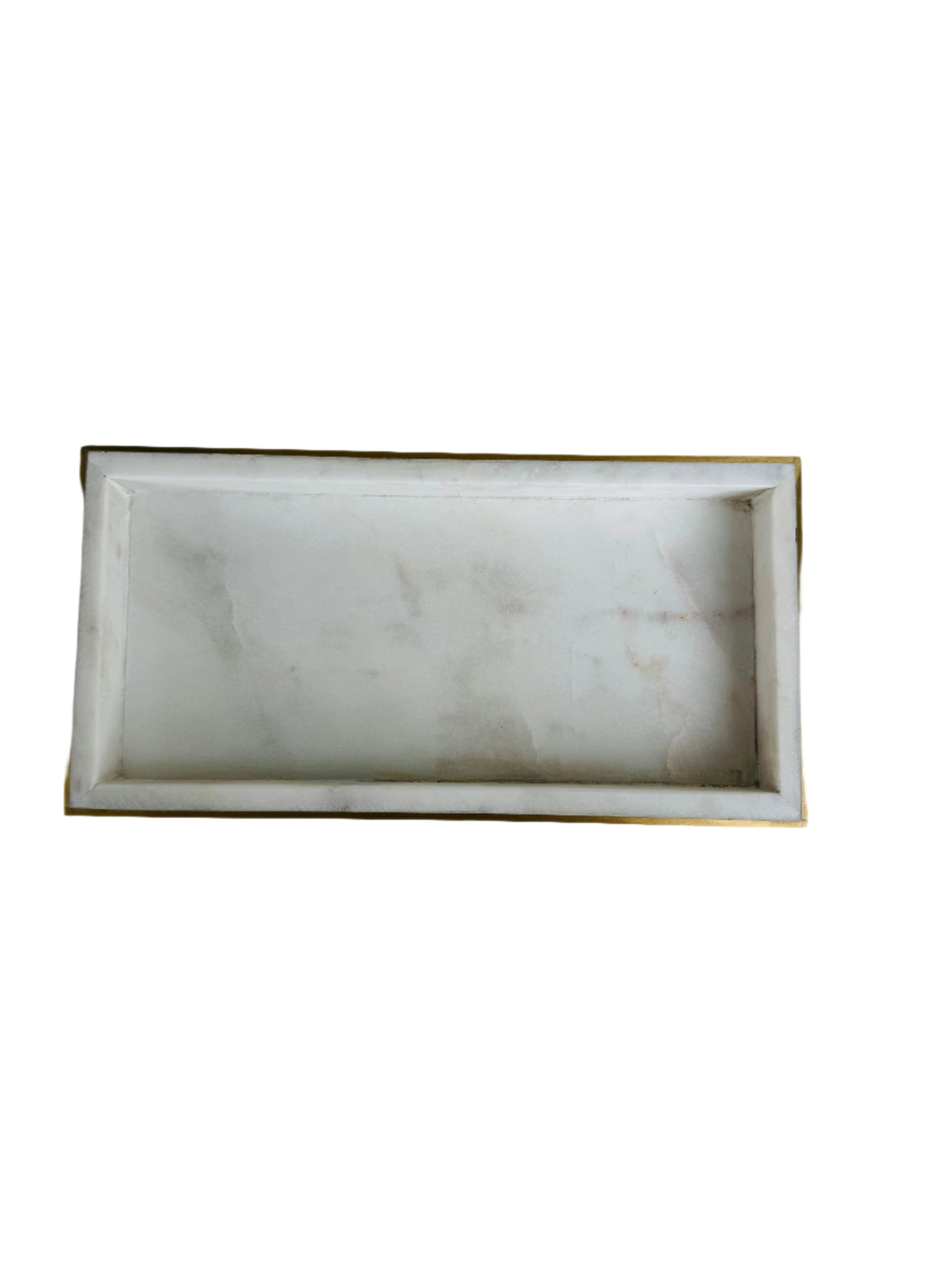 Hand Made Marble & Brass "Lore" Tray | Home Decor - Rustike Home