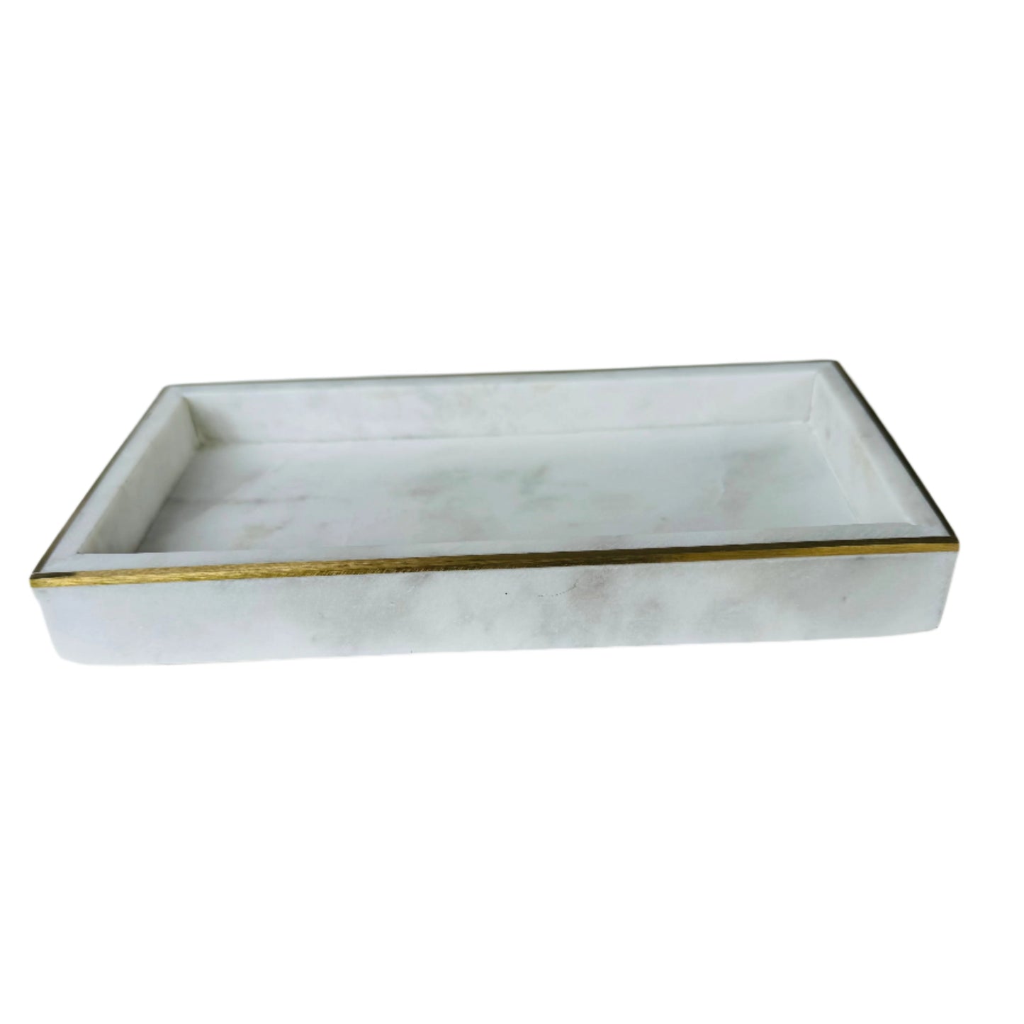 Hand Made Marble & Brass "Lore" Tray | Home Decor - Rustike Home