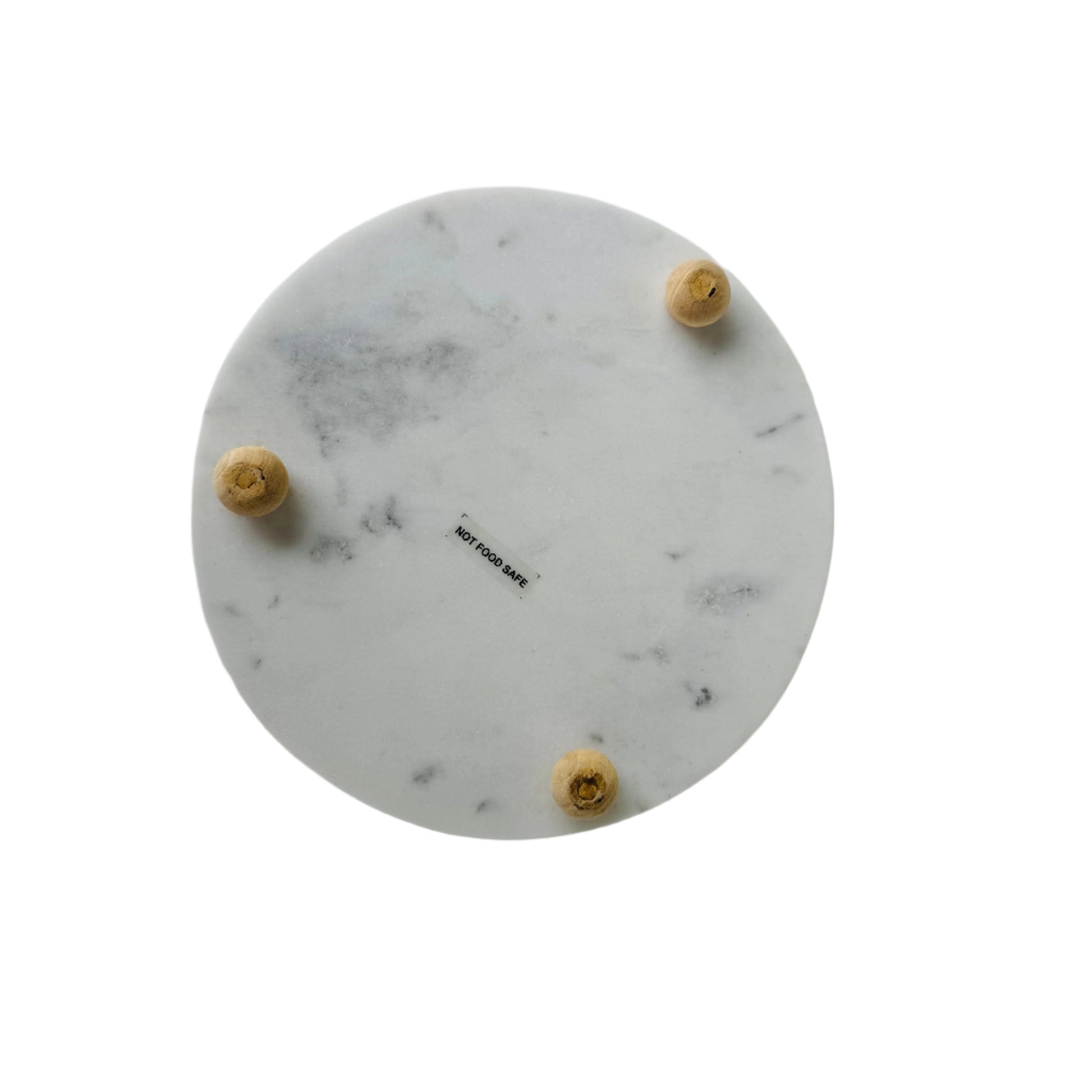 White Marbled Footed Trinket Tray, 8" | Home Art - Rustike Home