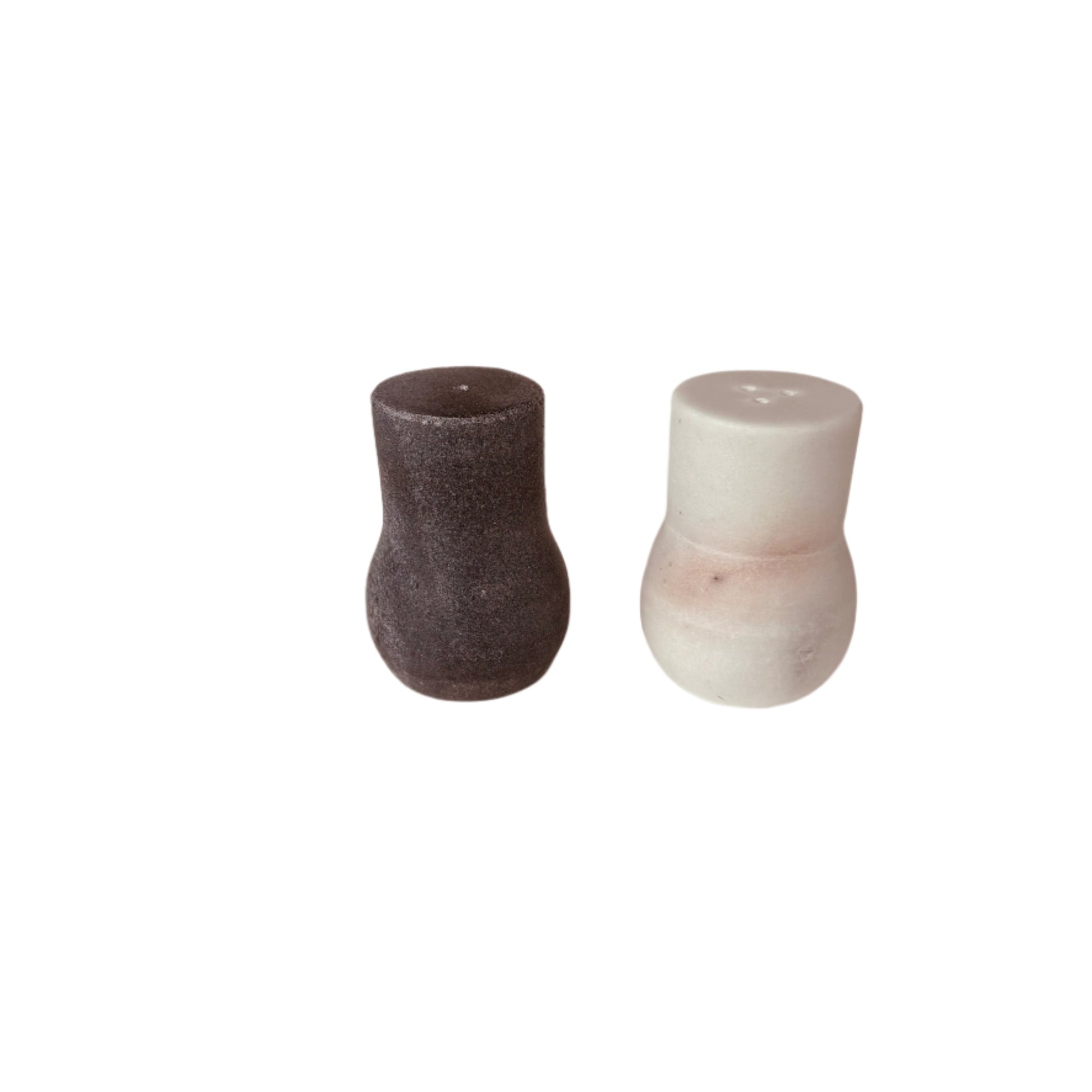 White and Grey Salt and Pepper Set - Rustike Home