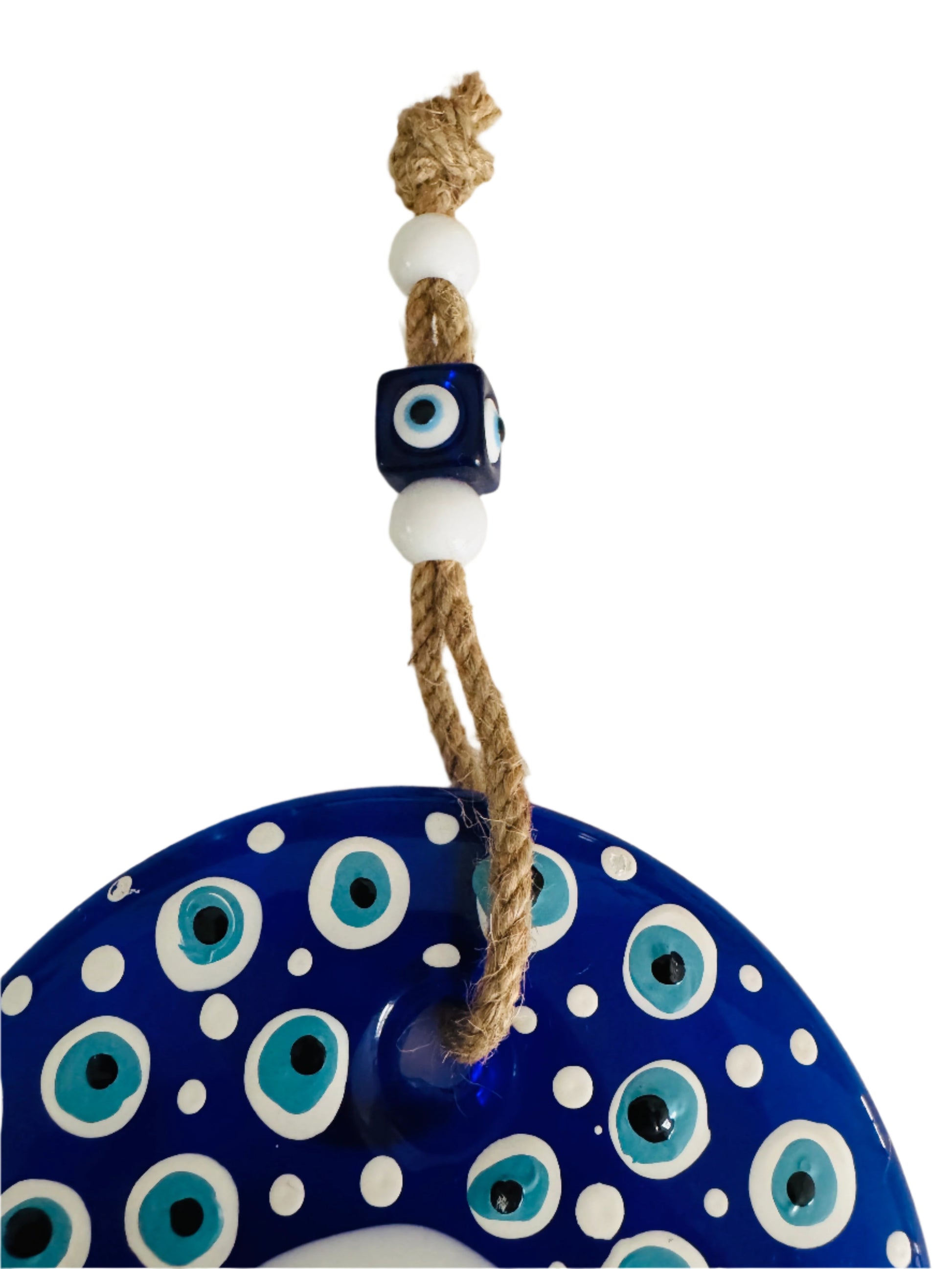 Evil Eye Decoration White-Blue| Home Decor - Rustike Home