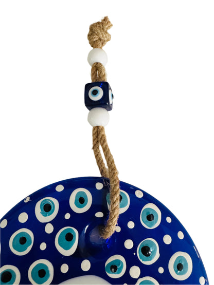 Evil Eye Decoration White-Blue| Home Decor - Rustike Home