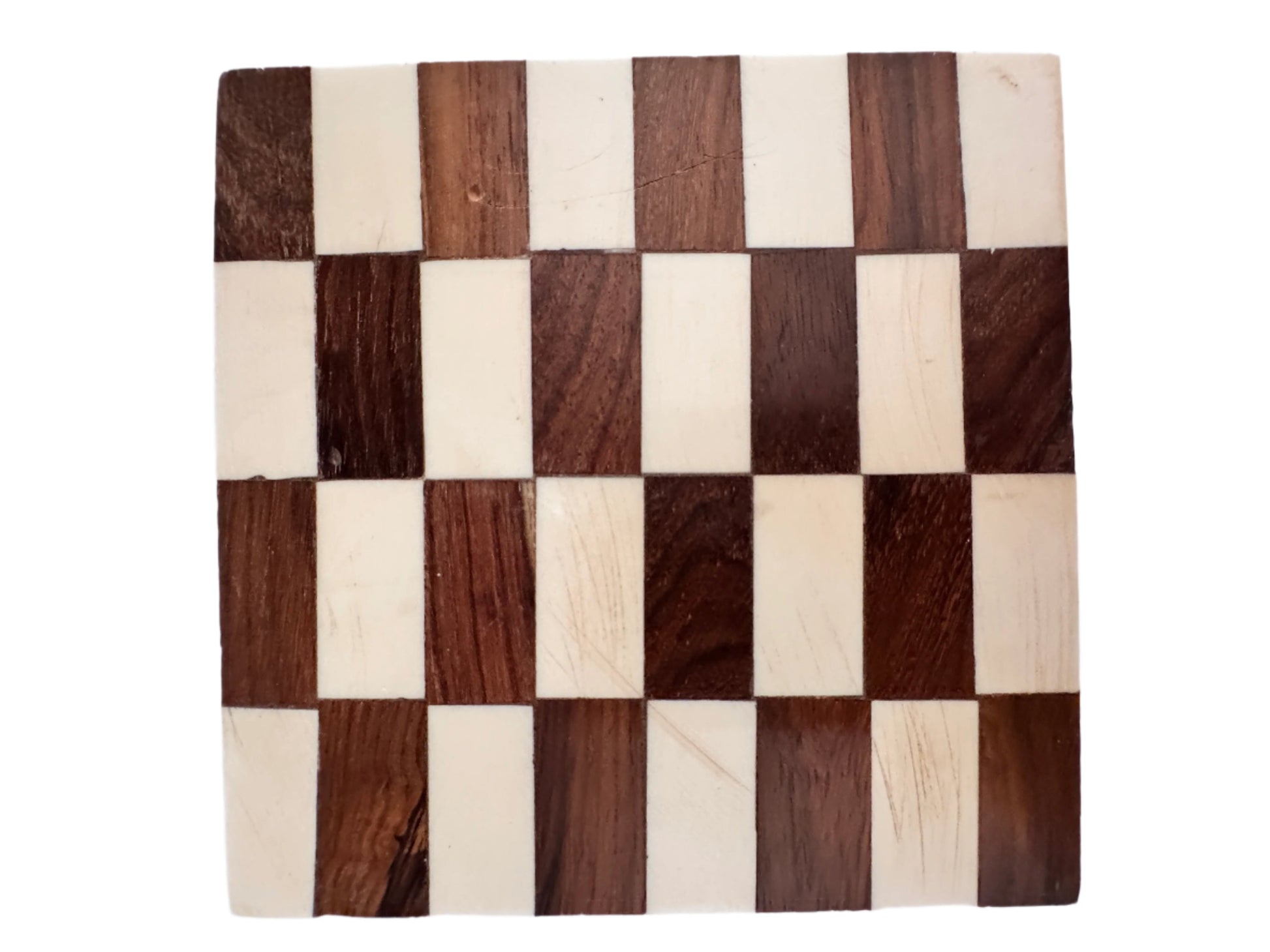 Wood and Resin Rectangular Pattern Coasters, Set of 4 - Rustike Home