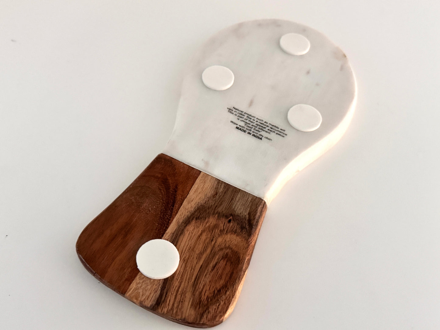 Kitchen Marble, Brass & Wood Spoon Rest | Natural Stone - Rustike Home