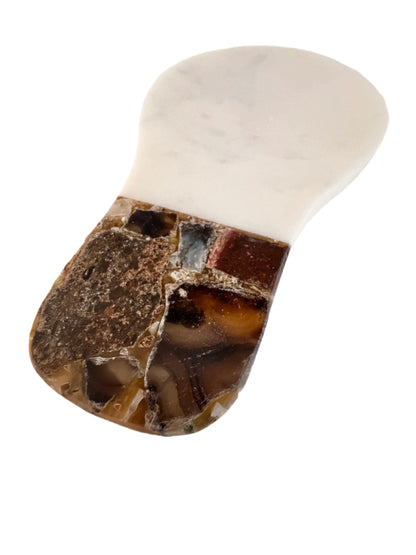 Kitchen Marble & Brown Stone Spoon Rest | Natural Stone - Rustike Home