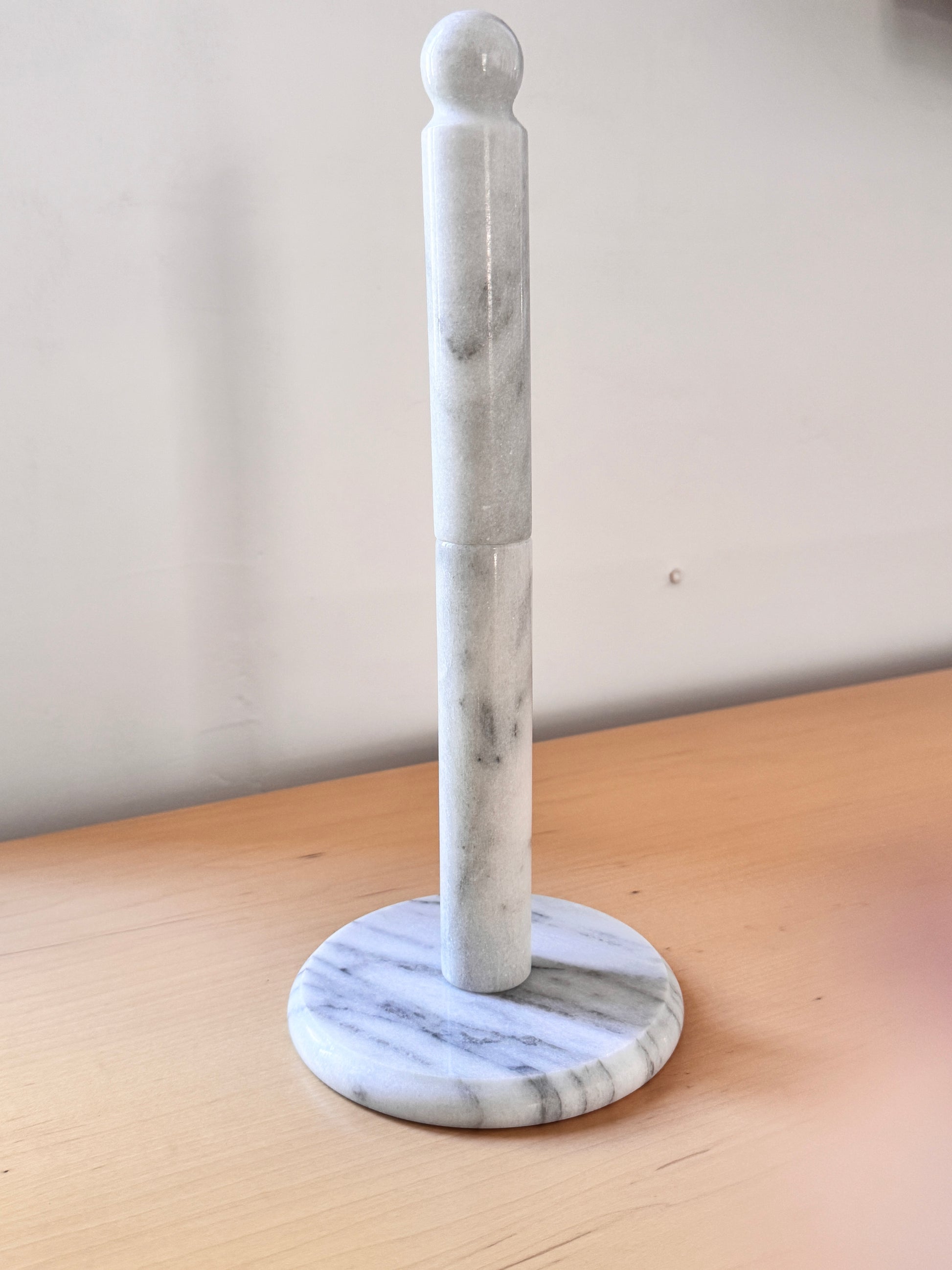 White Marble Paper Towel Holder - Rustike Home