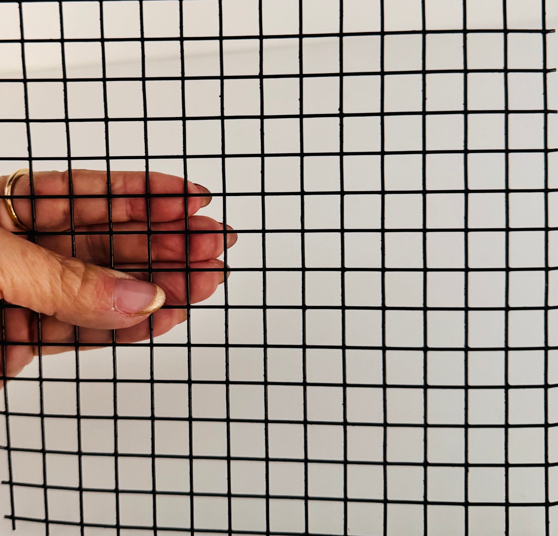 Square Black Wire 2" Wire Dia "Brantford" 19 Gauge Mesh - Rustike Home