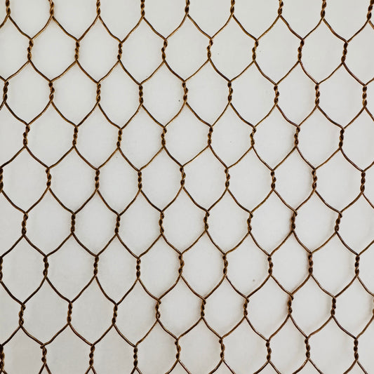 Hexagon Bronze Wire 1/2" Wire Dia "Hamilton" 22 Gauge Mesh