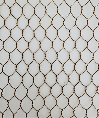 Hexagon Bronze Wire 1/2" Wire Dia "Hamilton" 22 Gauge Mesh