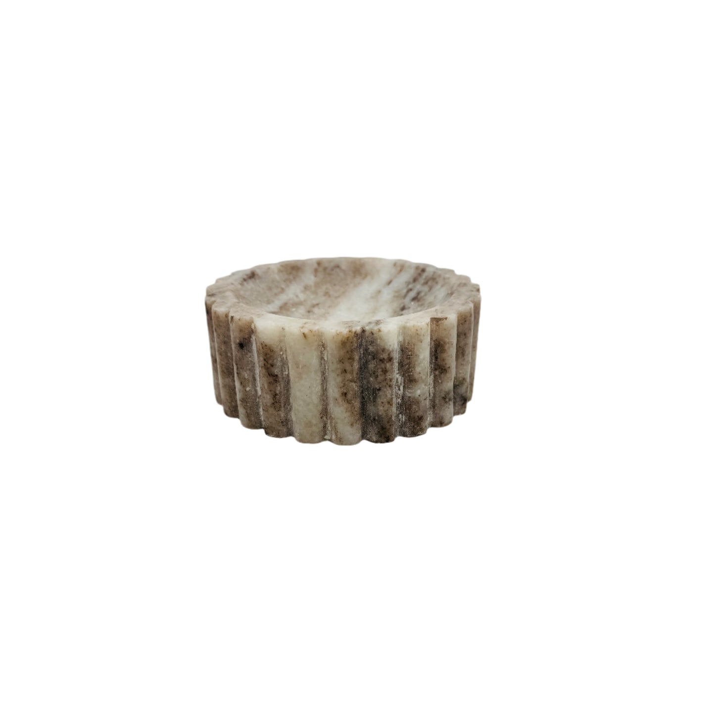 Fluted Soap Dish Beige Marble | Home Decor - Rustike Home