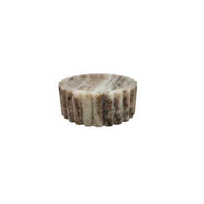 Fluted Soap Dish Beige Marble | Home Decor - Rustike Home