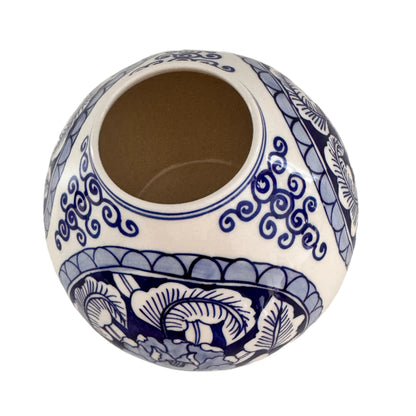 Round White & Blue "Leonor" Vase | Home Decor