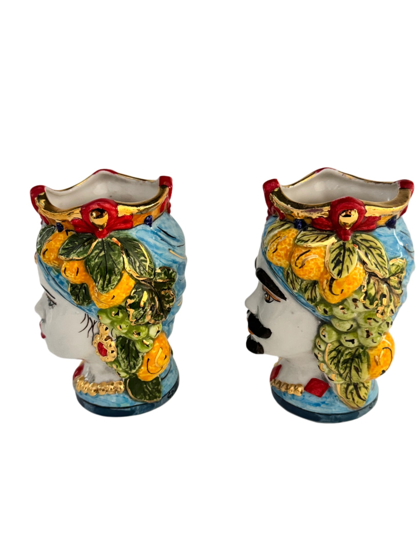 Handmade Sicilian Teste di Moro Ceramic Heads Set |Home Decor